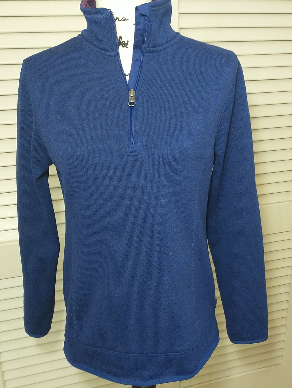 Eddie Bauer Women's Quarter Zip Fleece Pullover Sweater, Purple, Size M, Gramcor